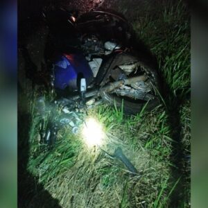 Homem foge após acidente que matou motociclista na BR-470 | Foto: CBMSC/Reprodução
