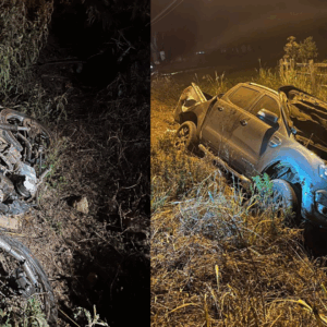 Motociclista morre após grave acidente com carro na SC-285 | Imagem: corpo de bombeiros