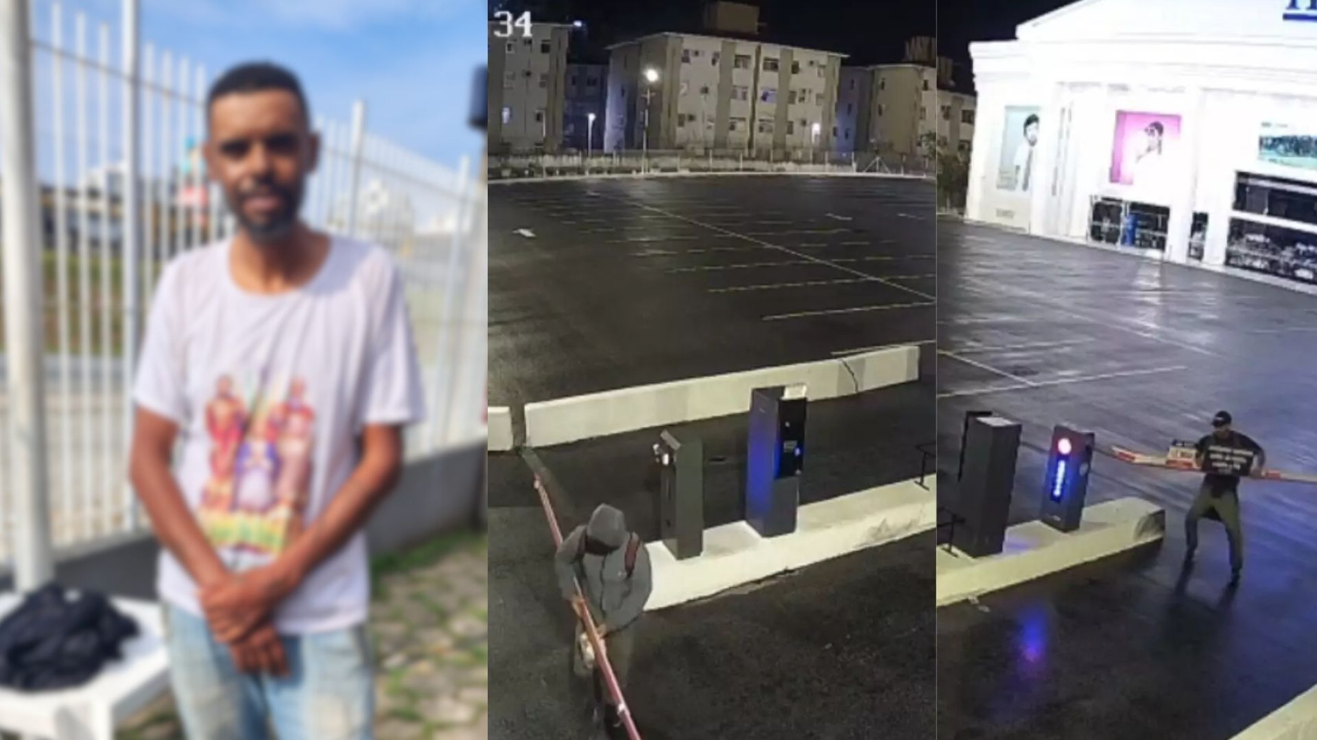 Criminoso que furtou cancela da Havan é identificado em menos de 24 horas | Imagem: divulgação