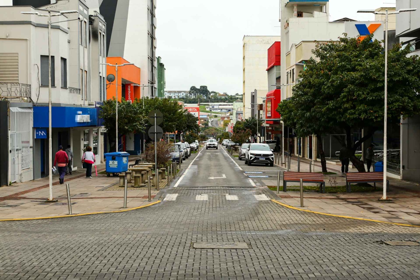 Rua Nereu Ramos terá trecho fechado a partir de domingo para montagem da Festa do Pinhão| Foto: Fábio Pavan