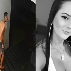 Vídeo mostra suspeito em prédio onde empresária foi morta na Grande Florianópolis. - Foto: Reprodução