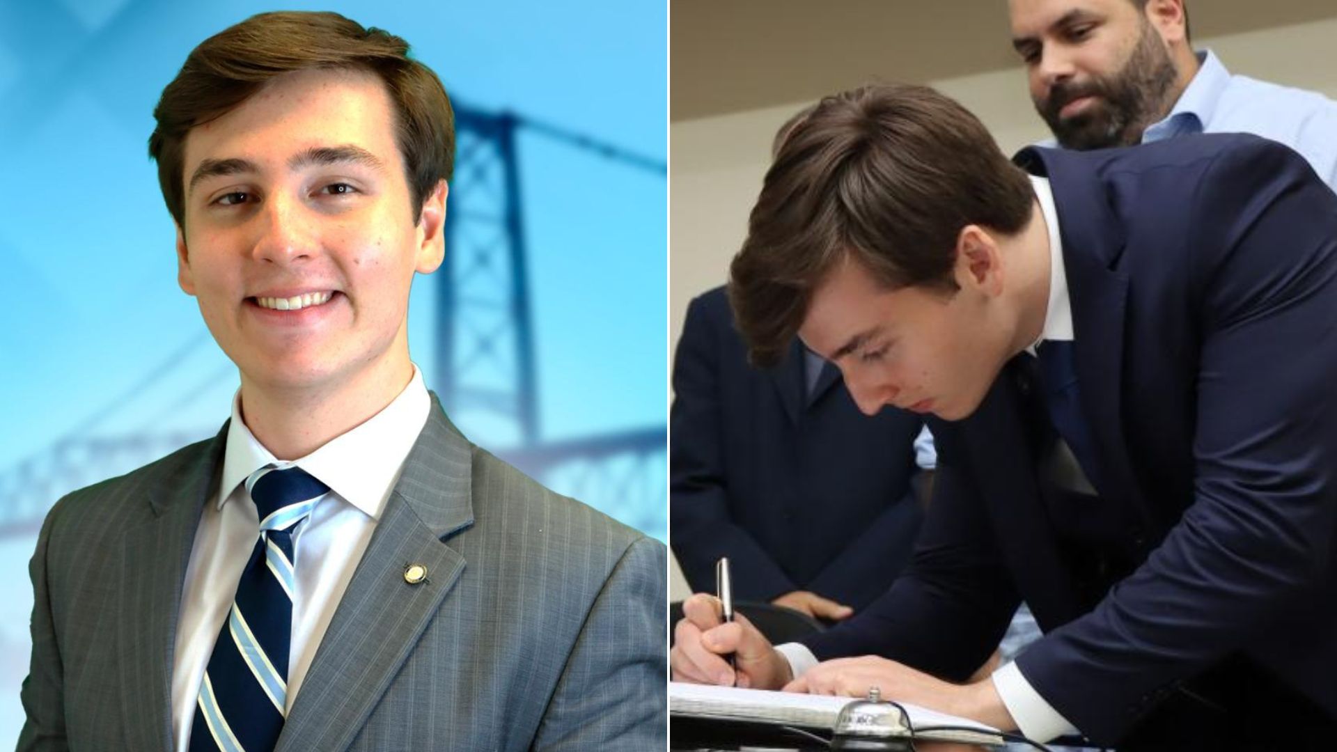 Vereador mais jovem da história de Florianópolis assume mandato temporário. – Foto: CMF/Reprodução