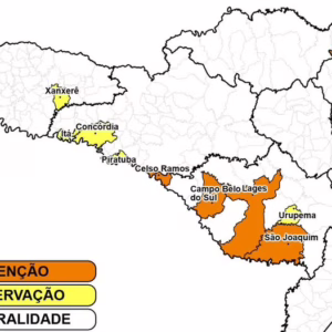 Municípios com risco aumentado de deslizamento | Foto: Defesa Civil