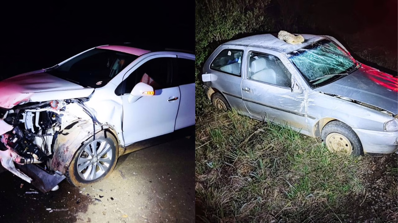 Colisão frontal em Capão Alto deixa motorista ferido na SC-390 | Foto: PMRv Serra