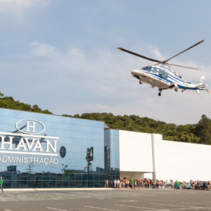 Havan sorteia voos de helicóptero em Brusque. - Foto: Havan/Reprodução