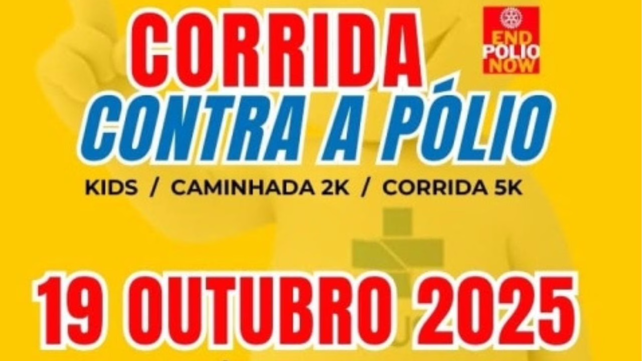 Inscrições abertas Rotary de Lages lança 2ª edição da Corrida Contra a Pólio em outubro | Foto: divulgação Rotary Club de Lages
