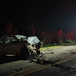 Motorista morre ao colidir com caminhão na BR-163 | Imagem: Corpo de Bombeiros/Reprodução