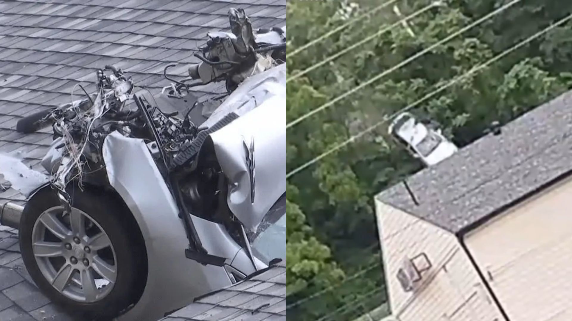 VÍDEO: carro voa e ‘estaciona’ em telhado de prédio | Foto: Redes sociais/Reprodução