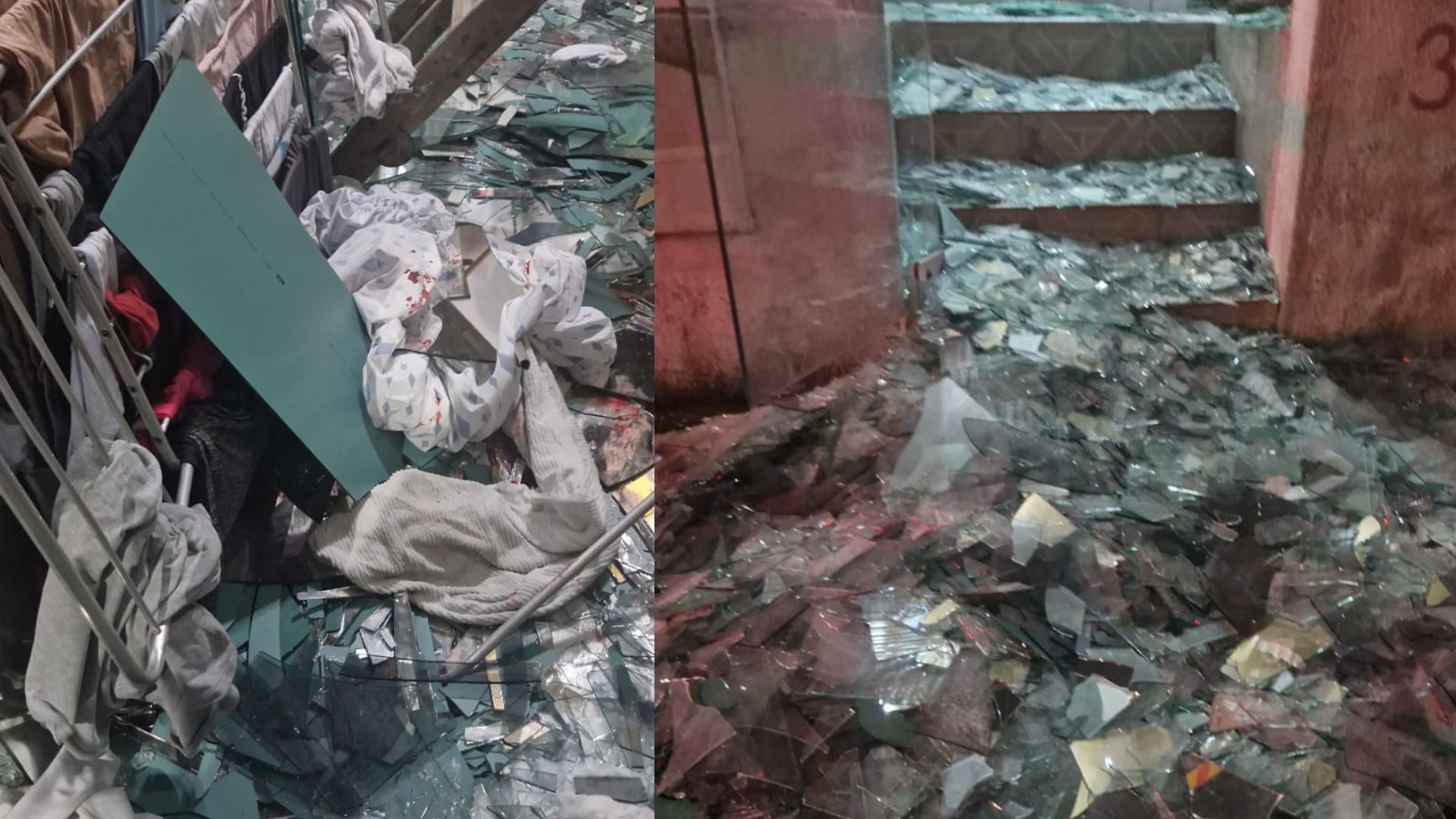 Jovem é resgatado após ser esmagado por placas de vidro de 500 kg em SC | Imagem: corpo de bombeiros