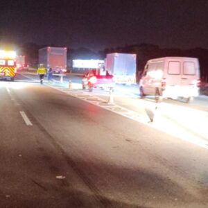 Idosa de 75 anos morre atropelada na BR-470 | Imagem: corpo de bombeiros