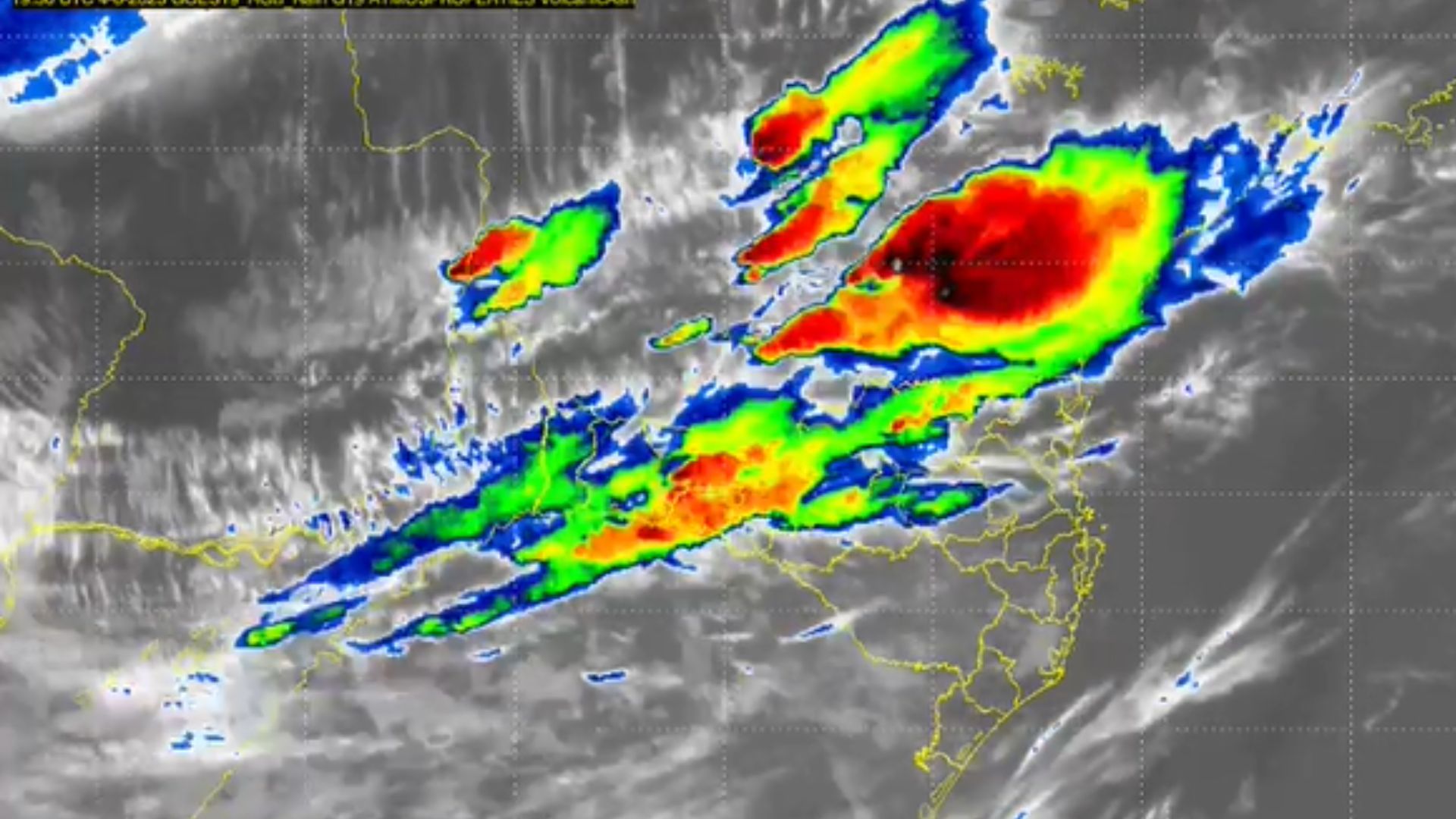 Frente fria avança e intensifica temporais no Oeste de SC | Imagem: defesa civil