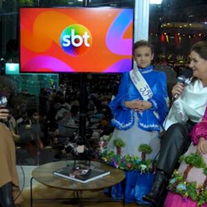 “Essa é a vida da nossa cidade”: diz Carmen Zanotto sobre a Festa do Pinhão | Imagem: SCC SBT