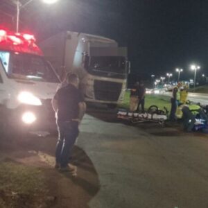 Motociclista morre em acidente com caminhão na BR-480 em SC | Foto: ClicRDC/Reprodução