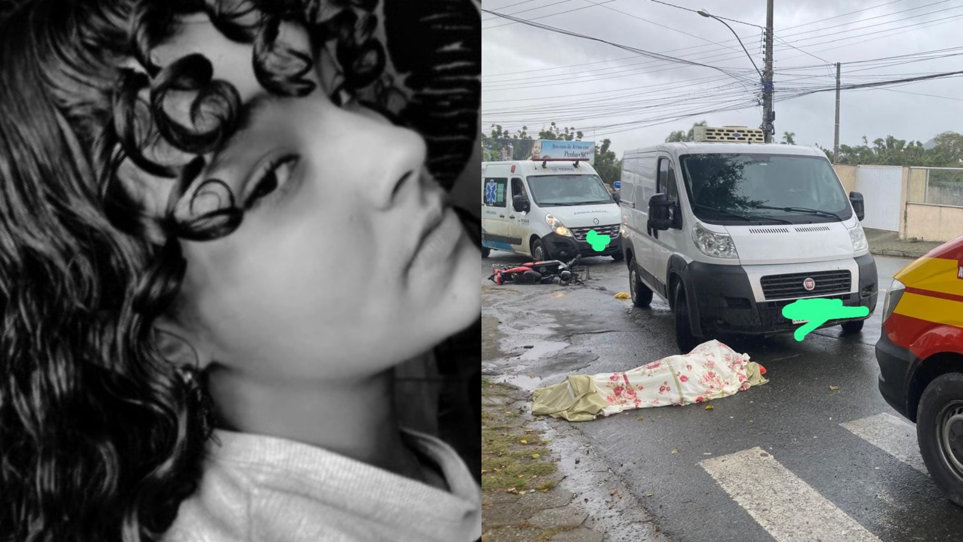 Identificada jovem de SC que andava de moto elétrica e morreu atropelada | Foto: Marazul News/CBMSC/Reprodução