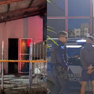 Homem incendeia e explode casa no Litoral de SC | Foto: Guarda Municipal de BC/Reprodução