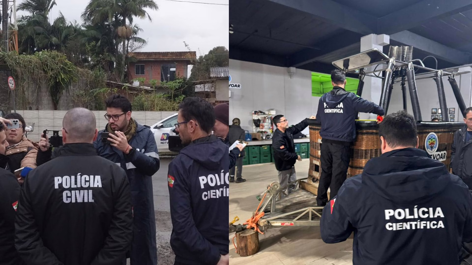 Reconstituição do acidente com balão em SC revela nova evidência –  Imagem: PCSC