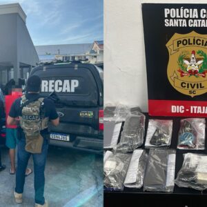 Funcionários de presídio são presos por levar celulares para facção em SC | Foto: PCSC.