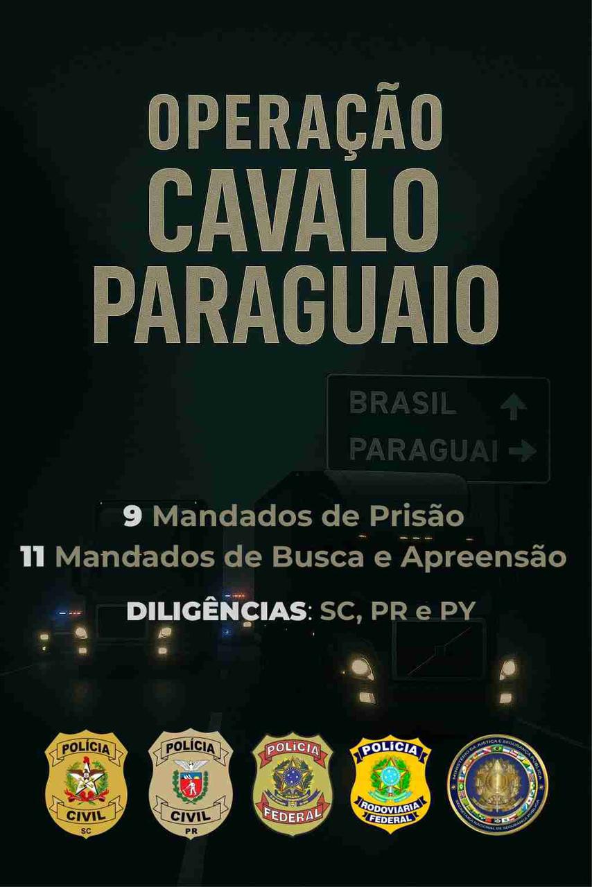 Quadrilha de furto de caminhões de SC para o Paraguai é desarticulada