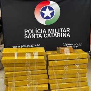 Polícia Militar apreende mais de 35 kg de maconha em Lages | Foto: PM/SC