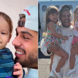 Zé Felipe se reencontra com os filhos após shows em Portugal | Foto: Reprodução/Fofocalizando - SBT 