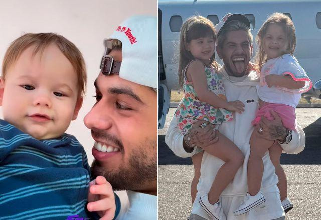 Zé Felipe se reencontra com os filhos após shows em Portugal | Foto: Reprodução/Fofocalizando – SBT 