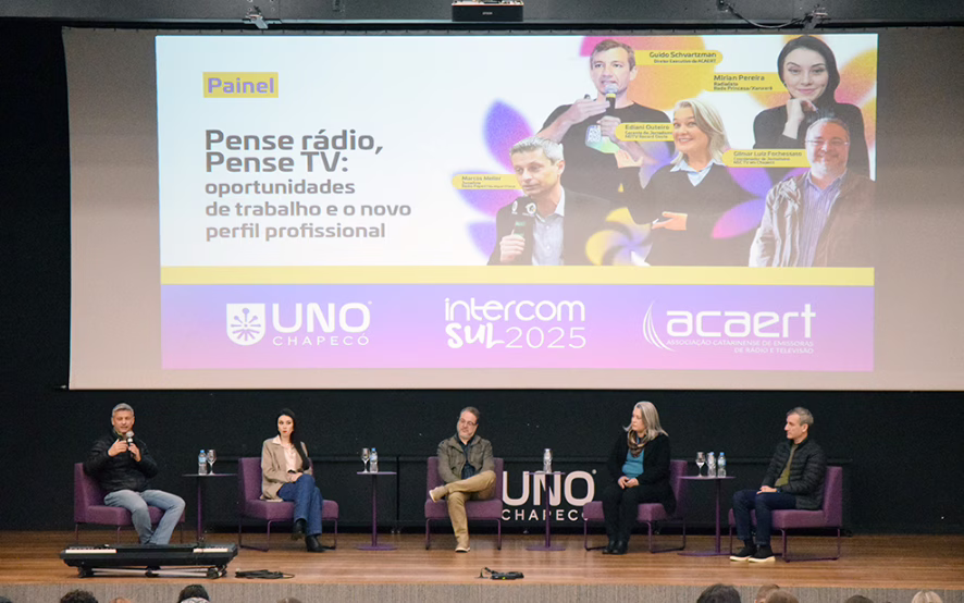 ACAERT promove painel sobre Rádio e TV no Intercom Sul | Foto: Leonardo Pasini