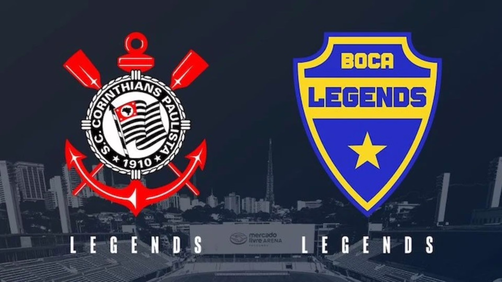 Corinthians Legends x Boca Legends onde assistir ao duelo deste sábado. – Foto: SBT Sports/ Reprodução