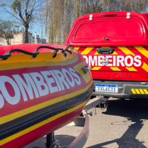 Corpo em decomposição é encontrado no rio Carahá em Lages; suspeita é de ser homem desaparecido desde junho | Foto: Isabela Reche/Rádio Clube de Lages