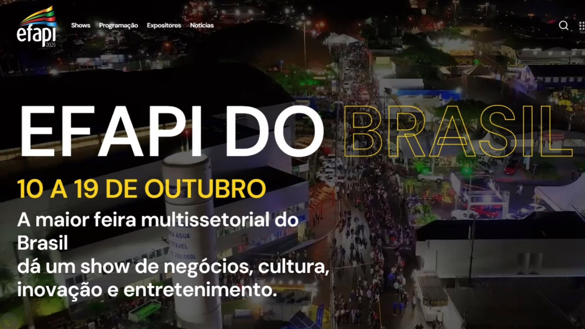 Efapi do Brasil 2025 lança site oficial do evento | Imagem: Prefeitura de Chapecó/Reprodução