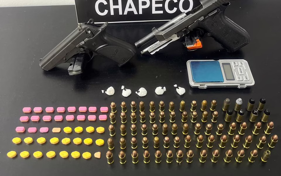 Esquema de tele-entrega de drogas é desarticulado em Chapecó | Imagem: Polícia Civil/Reprodução