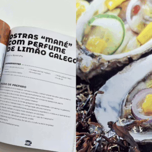 Receita de ostras 'mané' com perfume de limão galego | Foto: Reprodução/Livro Florianópolis Cidade Criativa da Gastronomia