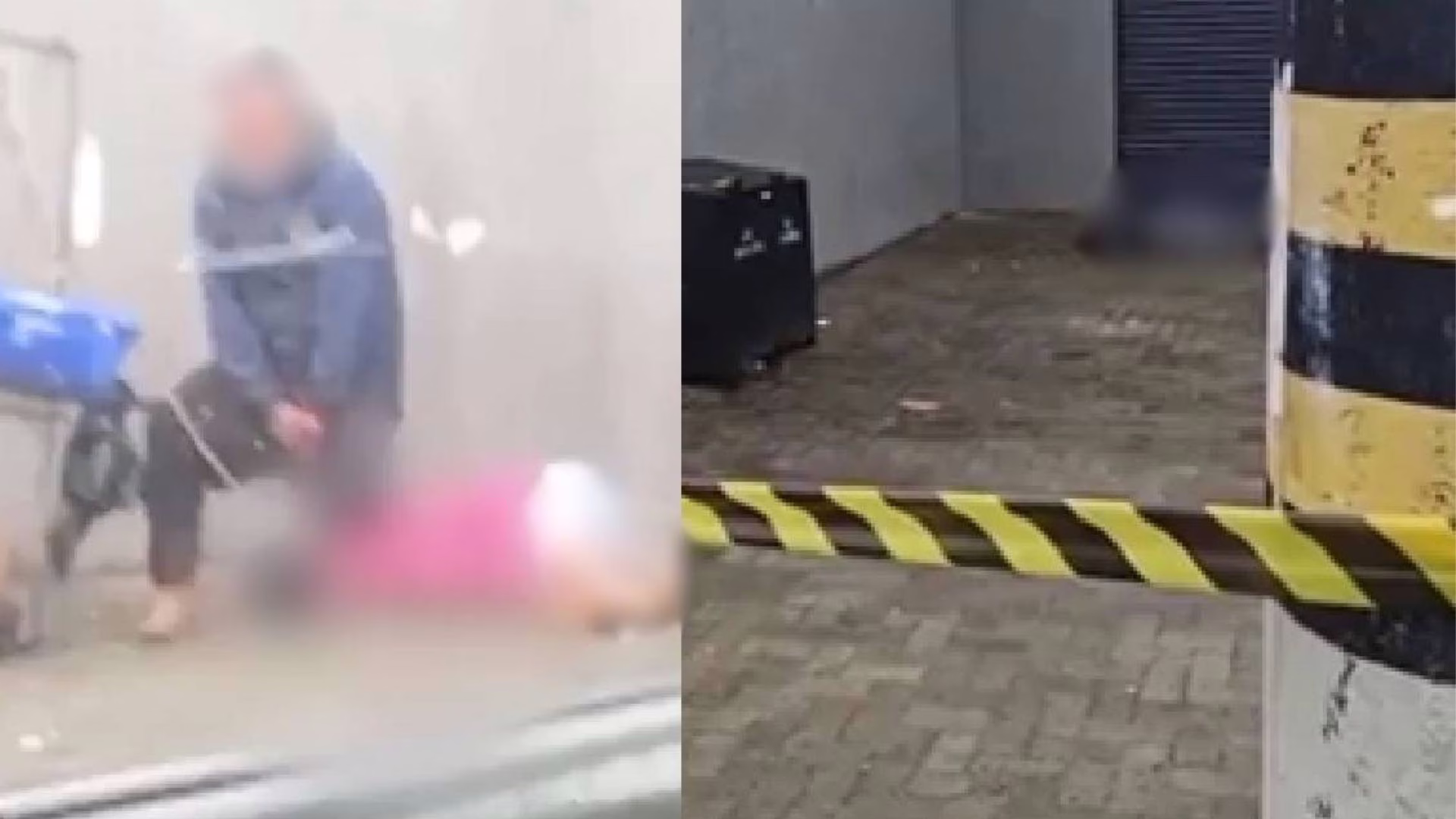 Imagens mostram homem sufocando colega até a morte em via pública – Imagem: reprodução/ TV Fazenda