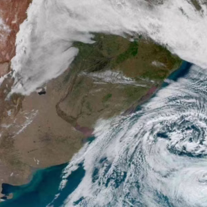 Ciclone extratropical impulsiona ar polar e prolonga onda de frio no Sul - Imagem: reprodução/ NOAA