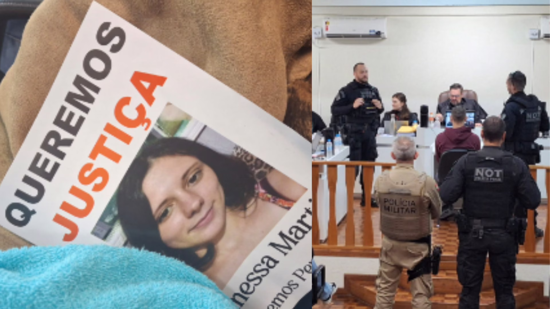 Enforcada com barbante, jovem teve corpo queimado e enterrado; trio é condenado – Imagem: reprodução/ MPSC
