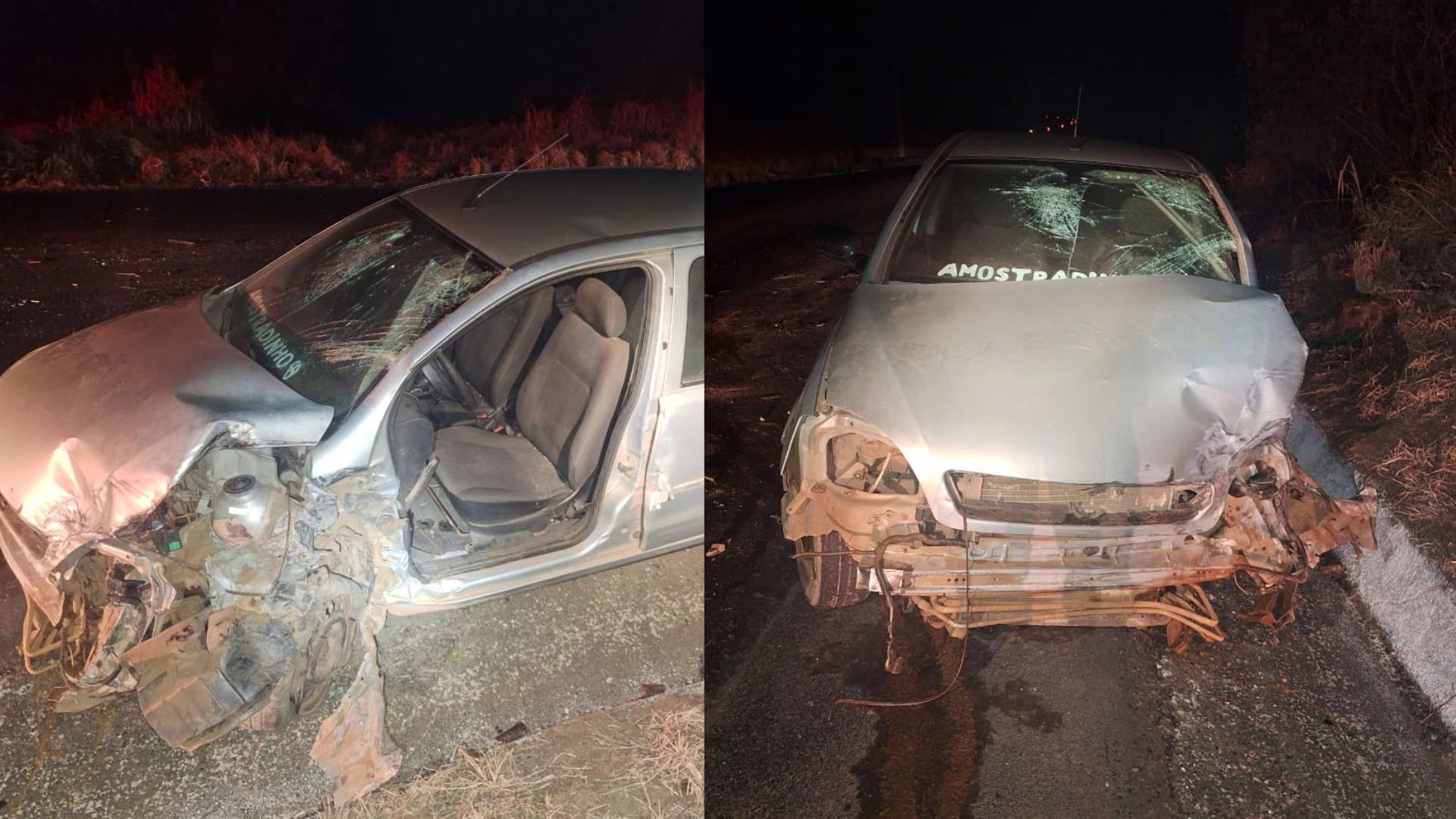 Motorista embriagado e sem habilitação provoca acidente grave na SC-157 – Imagem: reprodução/ SBT