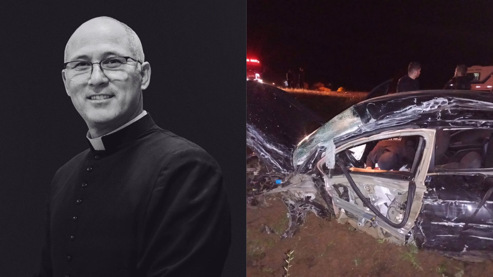 Padre de SC morre em grave acidente na BR-280 na véspera do aniversário | Foto: Redes sociais/CBMSC/Reprodução