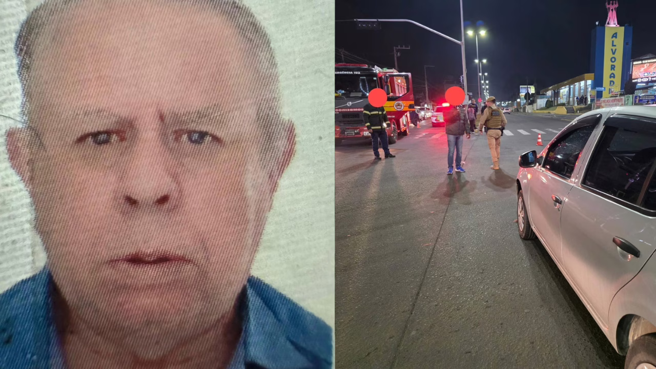 Idoso vítima de atropelamento morre no hospital em Lages | Foto 01: Redes Sociais/ Foto 02: 5º BBM