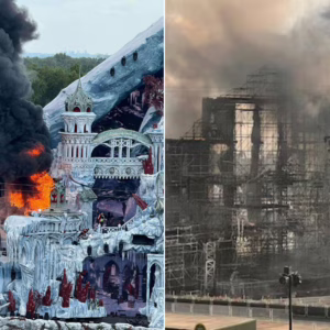 Palco principal do Tomorrowland é destruído por incêndio. - Foto: Rede sociais/Reprodução