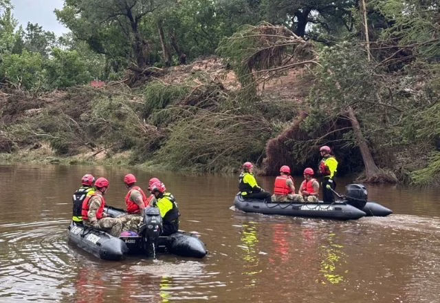Guarda Nacional do Texas em operação de resgate | Reprodução