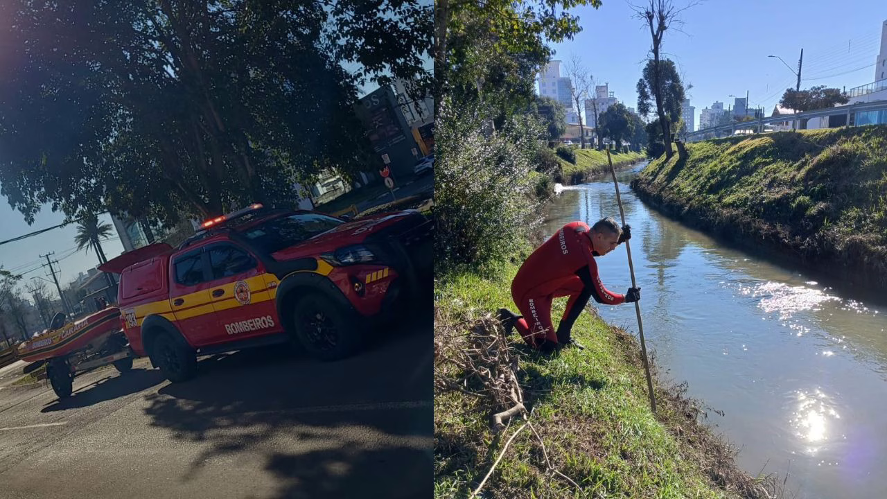 Prefeitura de Lages apoia buscas por homem desaparecido no Rio Carahá | Foto: 5 BBM