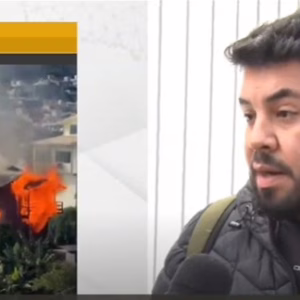 ‘A gente perdeu tudo, mas minha esposa está viva’ diz morador após incêndio destruir casa em Florianópolis