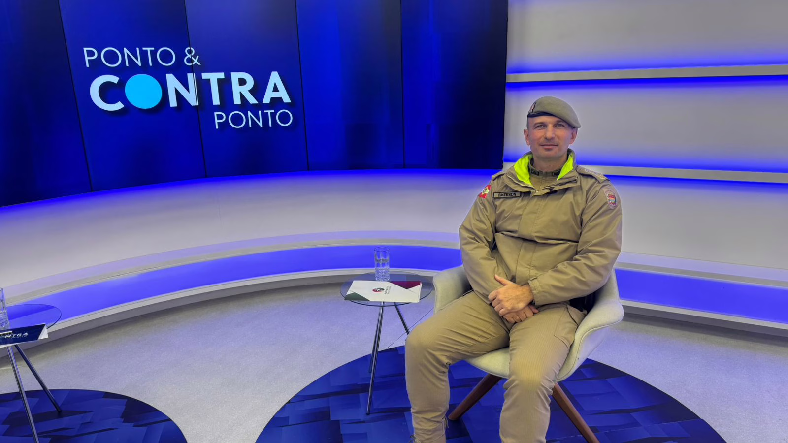 Ponto & Contraponto recebe Coronel Emerson Fernandes, comandante-geral da Polícia Militar de Santa Catarina | Foto: SCC SBT/Reprodução