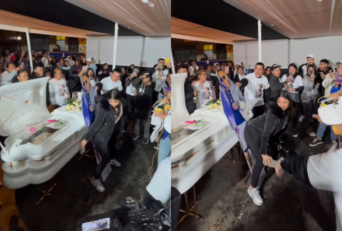 “Na minha época se chorava”: vídeo de viúva dançando no caixão do marido causa polêmica – Imagem: reprodução/ Massa