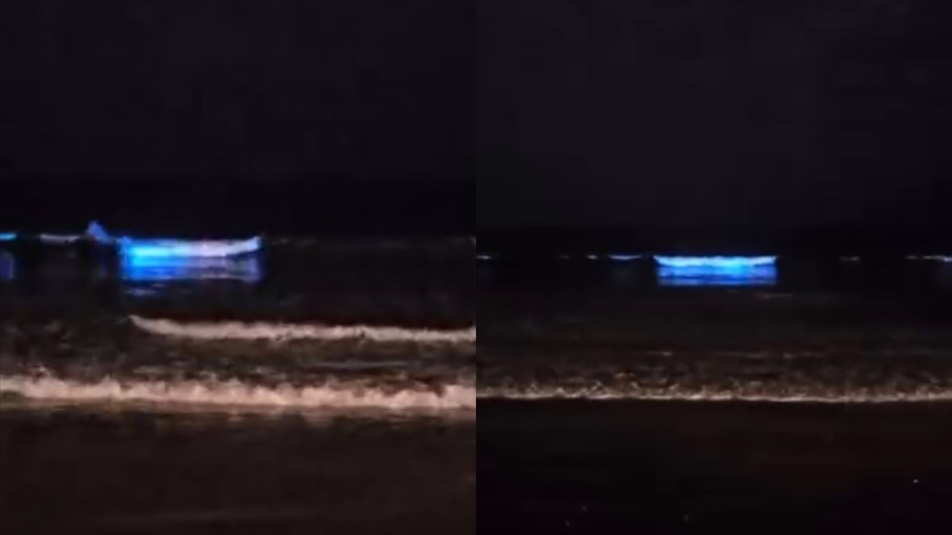 Luz ‘misteriosa’ nas ondas intrigam moradores do Litoral de SC; assista | Foto: Breno Beber/Porto Belo Mil Grau/Reprodução