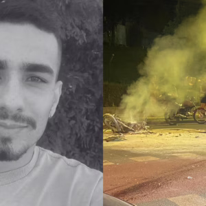 Imagens fortes! Veículo em 'racha' atropela e mata motociclista em SC | Foto: Redes sociais/Reprodução