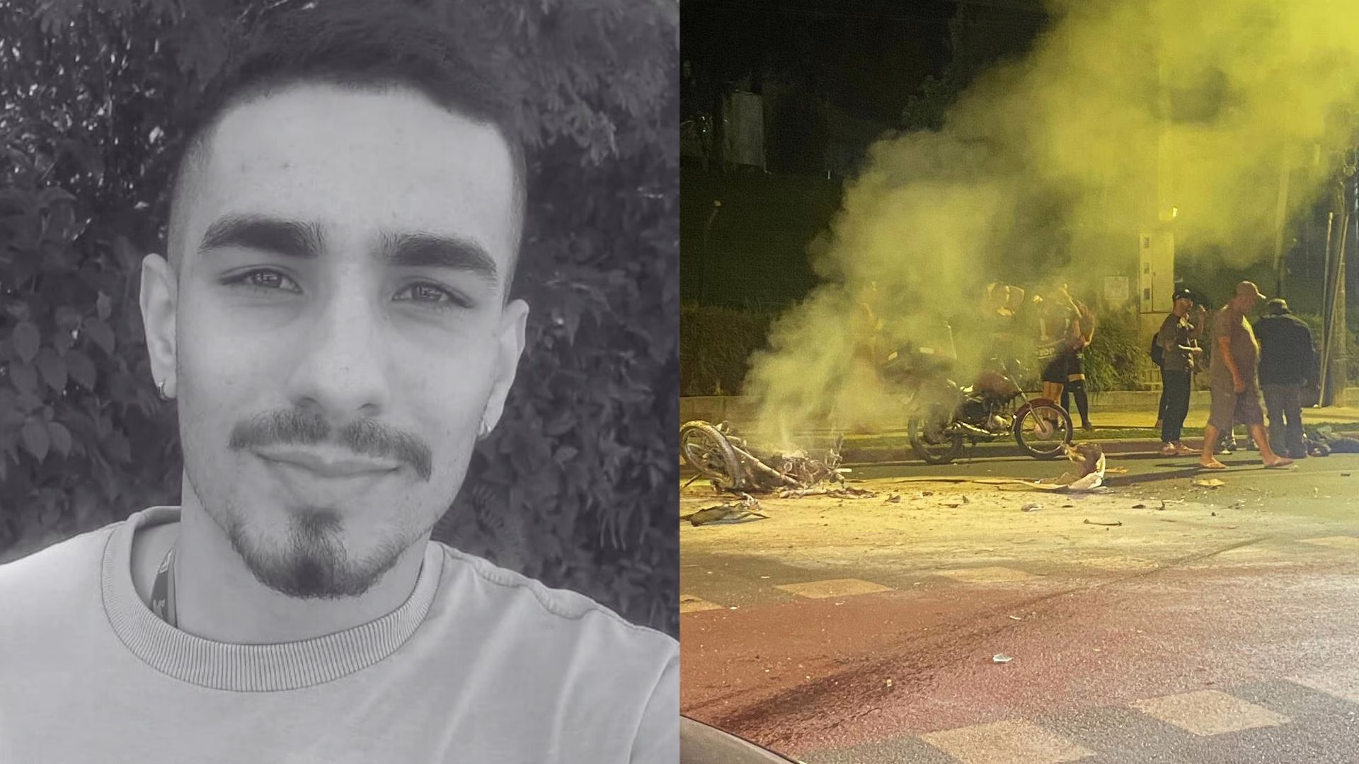 Imagens fortes! Veículo em ‘racha’ atropela e mata motociclista em SC | Foto: Redes sociais/Reprodução