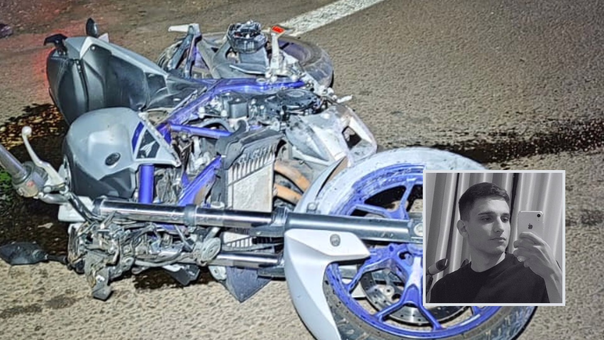 Motociclista é identificado após grave acidente na BR-282 – Imagem: redes sociais