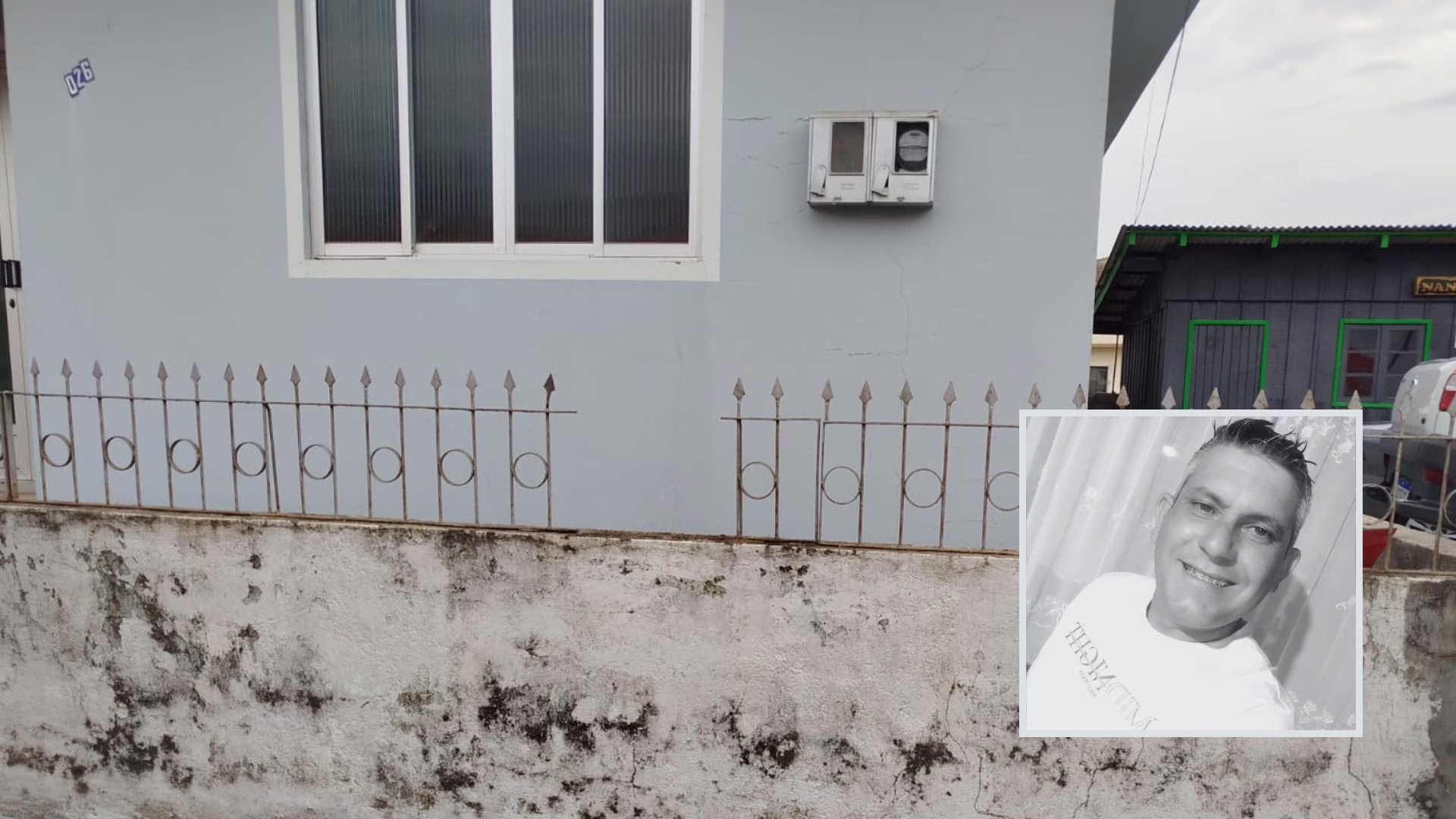 Homem morre ao cair de telhado e ser perfurado por grade em SC – Imagem: redes sociais