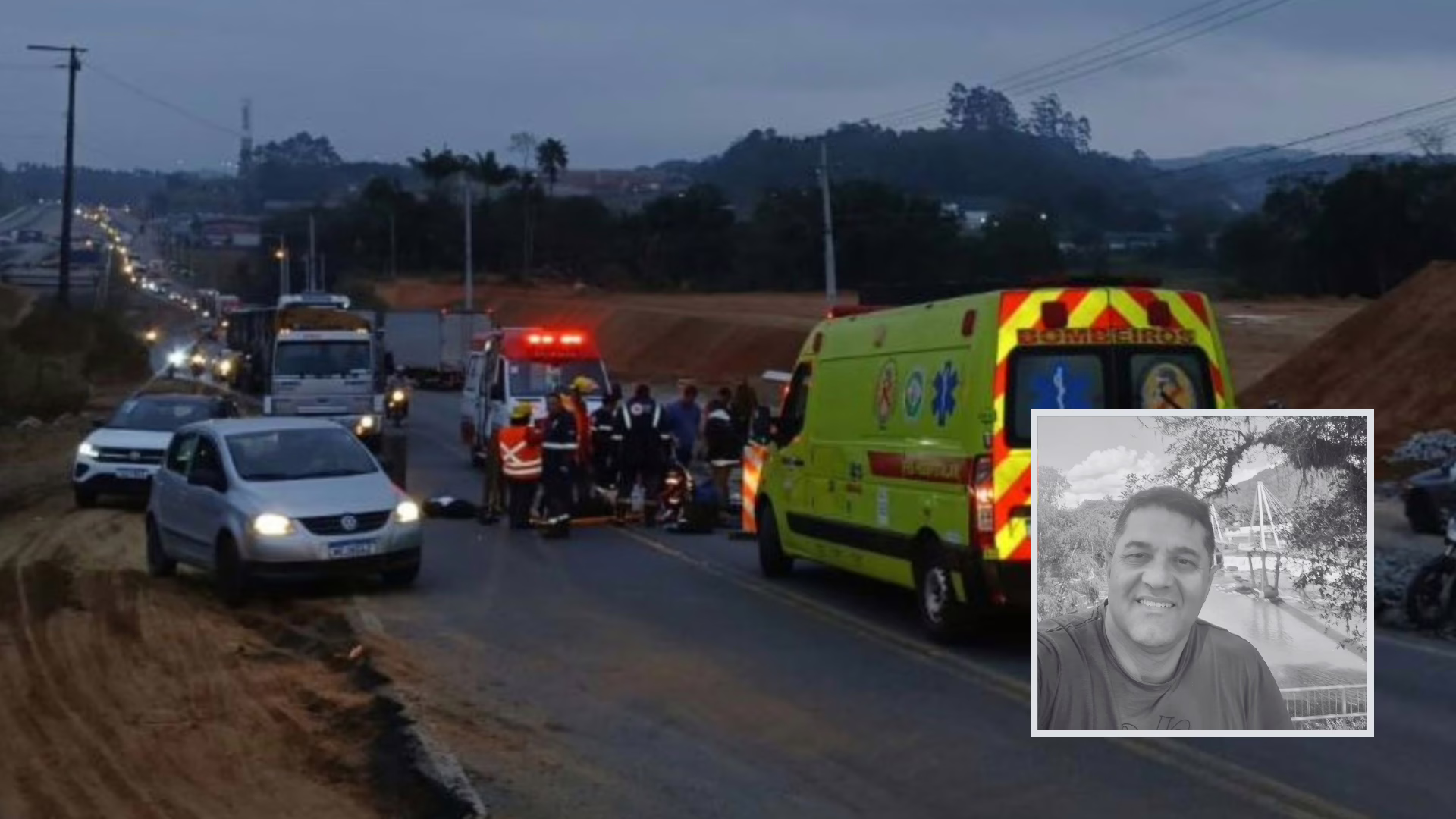 “Servidor dedicado”: técnico de enfermagem morre em acidente na BR-470, em Indaial – Imagem: redes sociais
