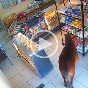 VÍDEO: cavalo entra em padaria para 'comprar' morango do amor | Foto: Massa.com.br/Reprodução